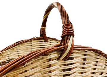 ПЛЕТЕНАЯ ДЕРЕВЯННАЯ КОРЗИНА ДЛЯ КАМИНА С ПОДСВЕТКАМИ КОРЗИНА Размер M