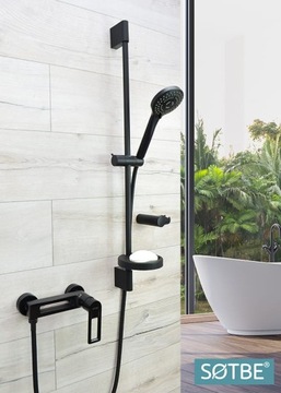 Słuchawka rączka do prysznica prysznicowa CZARNA 3 funkcje 60% POLSKA SOTBE