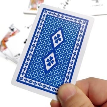 Игральные карты из белого ПВХ в синем стиле из пластика