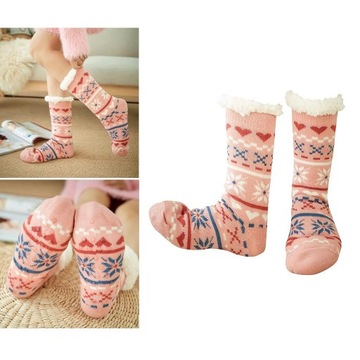 Носки женские Термо, теплые, мягкие, уютные, пушистые носки на зиму, холодного розового цвета.