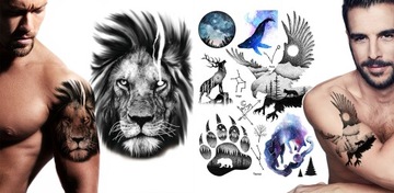 ВРЕМЕННЫЕ ТАТУ МИКС ТАТУ НАБОР ИЗ 5 ДИЗАЙНОВ МОЮЩИЕСЯ ВОДОЙ ТАТУ