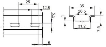 ПЕРФОРИРОВАННАЯ ДИН-РЕЙКА TS-35 ABCV