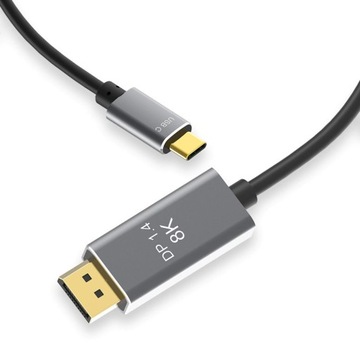 KABEL USB-C DISPLAYPORT 1.4 DP TYP C 8K 5K 4K MAC