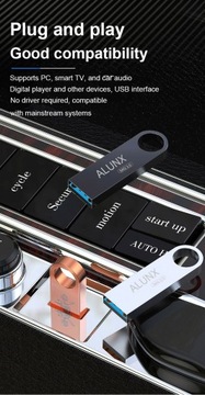 Pendrive USB 64 GB Grafitowy Wodoodporny Metal 3.0 Zawieszka Brelok