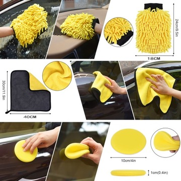 НАБОР ДЛЯ МОЙКИ АВТОМОБИЛЯ ДЕТЕЙЛИНГ АВТОМОБИЛЯ ТКАНИ ИЗ МИКРОФИБРЫ
