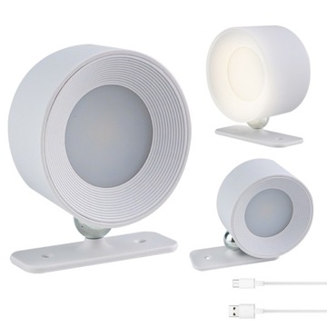 LAMPA ŚCIENNA AKUMULATOROWA DOTYKOWA DO SYPIALNI I KORYTARZA