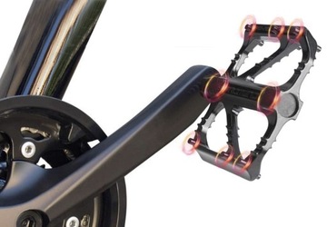 АЛЮМИНИЕВЫЕ ВЕЛОСИПЕДНЫЕ ПЕДАЛИ ДЛЯ ТРЕККИНГОВОГО ВЕЛОСИПЕДА MTB, ЧЕРНАЯ ЛЕГКАЯ ПЛАТФОРМА