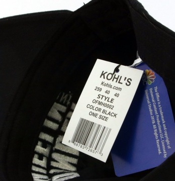 Czapka z daszkiem męska Biuro THE OFFICE DUNDER MIFFLIN 56-60cm Haft Czarna