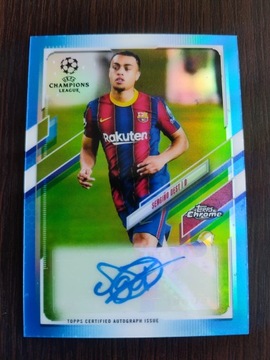 Sergino Dest autograf auto Topss Chrome FC Barcelona /150