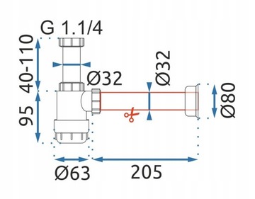 УНИВЕРСАЛЬНЫЙ СИФОН ДЛЯ УМЫВАЛЬНИКА, БЕЛЫЙ, LOW MCALPINE
