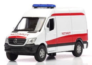 WELLY VW VOLKSWAGEN TRANSPORTER T6 ФУРГОН EMERGENCY NOTARZT 1:34 НОВЫЙ МЕТАЛЛ