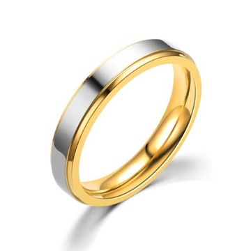 OBRĄCZKI ŚLUBNE Pierścionek STALOWY 4mm 316L r.22
