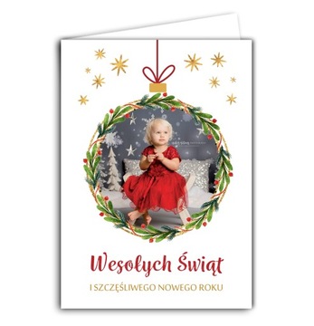ФОТО РОЖДЕСТВЕНСКИЕ ОТКРЫТКИ с новогодним фото + конверт
