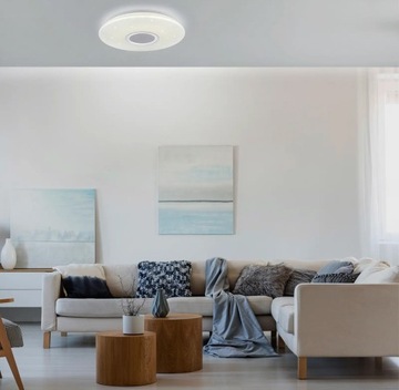 Лампа Светодиодная панель PLAFON RGB CCT Bluetooth-динамик Пульт дистанционного управления SuperLED