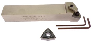 НОЖ ПОВОРОТНЫЙ MWLNL 2525 M08 + ПЛАСТИНА WNMG 080408 СКЛАДНОЙ ЛЕВЫЙ 25x25 25мм