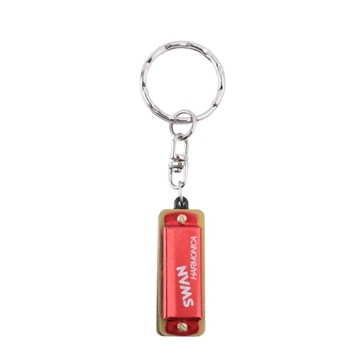 SWAN Keychain Harmonica 4 Holes 8 Tones Key of C