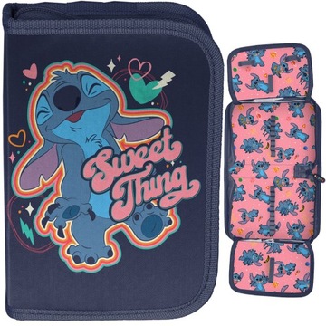 PIÓRNIK SZKOLNY DWUKLAPKOWY STITCH STICH DISNEY