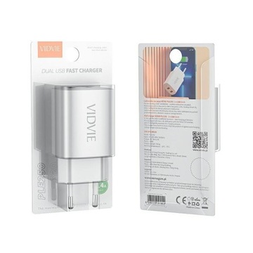 СЕТЕВОЕ ЗАРЯДНОЕ УСТРОЙСТВО VIDVIE PLE250 2X USB 2.4A