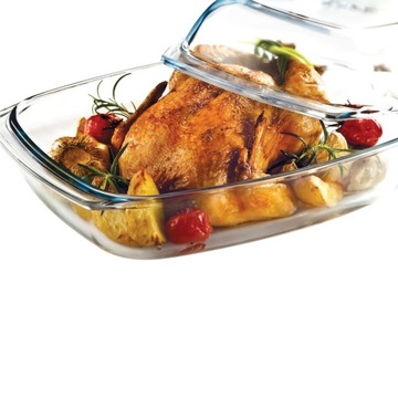 Форма термостойкая стеклянная Termisil, противень с крышкой, 5,5л.