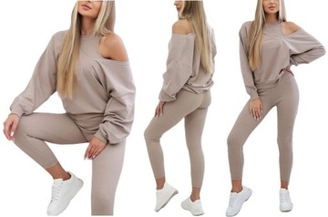 DERSOWY KOMPLET DRES 3w1 = BLUZA + TOP PRĄŻEK + LEGGINSY PRĄŻKOWANE U