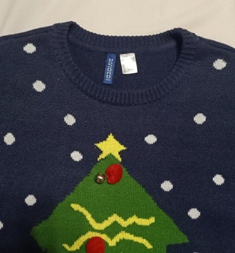 swetr męski świąteczny bożonarodzeniowy L H&M