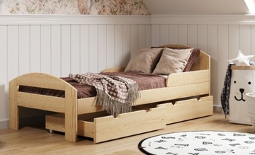 Drewniane Łóżko Dziecięce Timi 180x80 Pojedyncze