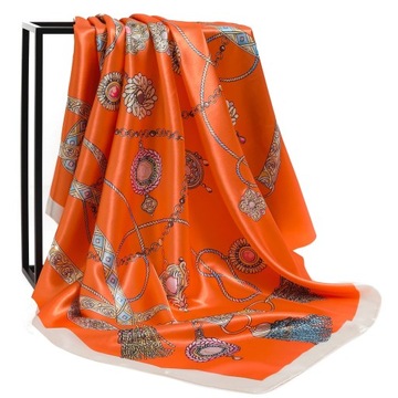 Silk Scarf Women Print Hair Neck Square Scarves