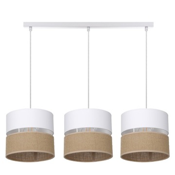 LAMPA WISZĄCA LISTWA ABAŻUR BOHO JUTA SKANDYNAWSKA