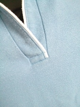 DUNNES niebieska vintage bluzka koszulka kołnierz