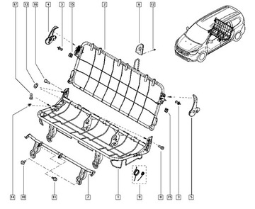 NOVÝ ORIGINÁLNÍ KOLÍK DRŽÁKY SEDAČKY DACIA LODGY OE 886420381R