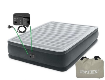 Materac do spania Łóżko 2-osob INTEX 64414 + Pompka 230V