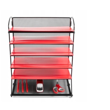 Металлическая полка для хранения, 6-слойный органайзер для документов