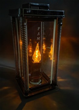 Уникальный стеклянный фонарь-свеча тяжелая часовня REMEMBRANCE с колоннами