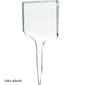 Cenówka wbijana 60x40 z Plexi na cenę, opis towaru