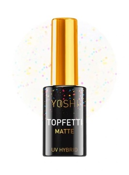 YOSHI Top hybrydowy do paznokci matowy TOPFETTI MATTE 10ml