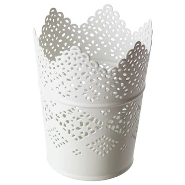 ŚWIECZNIK NA ŚWIECZKI ŚWIECĘ IKEA BIAŁY 11 CM