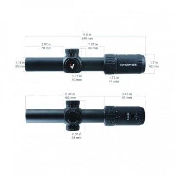 Оптический прицел Victoptics S6 1-6x24 черный