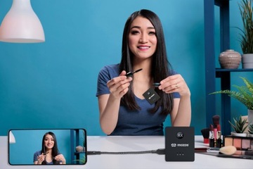 MIKROFON BEZPRZEWODOWY DO APARATU KAMERY TELEFONU USB-C IOS IPHONE