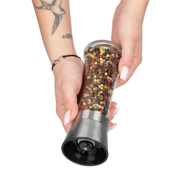 КЕРАМИЧЕСКАЯ МОЛОТКА ДЛЯ ИЗМЕЛЬЧЕНИЯ СОЛЬ, ПЕРЦА, СПЕЦИЙ, 210 мл, КОРПУС INOX, 2 шт.