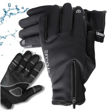 Rękawiczki Zimowe Rowerowe M Wodoodporne Wiatroszczelne na Rower Ocieplane