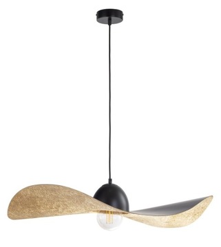 SIGMA Nowoczesna lampa LED Kapello L czarny/złoty ? 76cm lampa wisząca LED