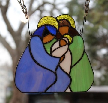 Вертеп Святого Семейства, витраж, для подвешивания