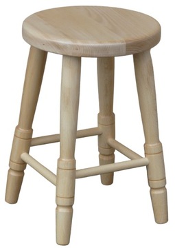 TABORET KUCHENNY DREWNIANY BUKOWY okrągły jasny