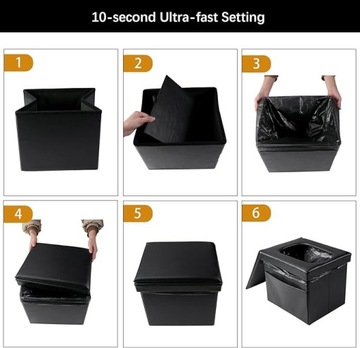 PRZENOŚNA LEKKA SKŁADANA TOALETA KEMPINGOWA