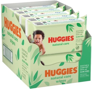 Huggies natural aloe vera mokre chusteczki 10 x 56