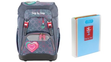 STEP BY STEP Plecak szkolny tornister GRADE GLITTER HEART organizer GRATIS