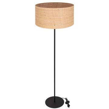 RATANOWA BOHO LAMPA STOJĄCA ABAŻUR WALEC RATAN