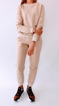 S01C БЕЖЕВЫЙ КЛАССИЧЕСКИЙ ЛЕГКИЙ СПОРТИВНЫЙ КОСТЮМ M