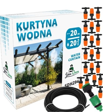 KURTYNA WODNA OGRODOWA WĄŻ MGIEŁKA ZESTAW 20M