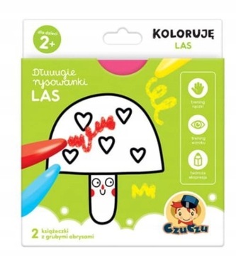 CZUCZU Dłuuugie Rysowanki Koloruję Las Kolorowanka dla Malucha 2+